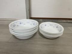 Corelle 青い花柄ボウルセット 10個入り - メルカリ