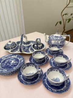 美品】スポード ブルーイタリアンセット - メルカリ
