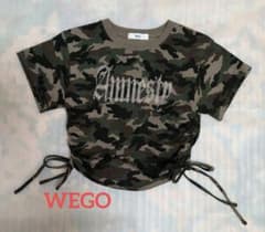 WEGO 迷彩柄 ラインストーンロゴ Tシャツのサムネイル