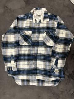 【美品】TED WALKER ネルシャツ チェック柄 長袖 ブルー系 Lのサムネイル