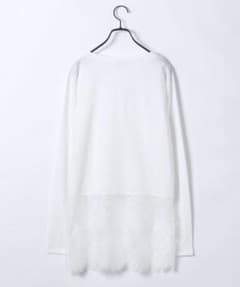 ＜JEANASIS＞レースドッキングロンTEE ホワイトのサムネイル