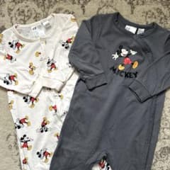 H&M ミッキー ロンパース 80セット売りのサムネイル