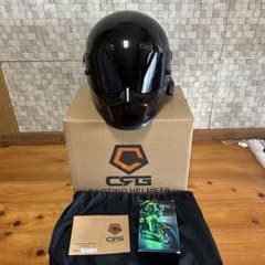 新品未使用インカム付属シンプソン風CSGフルフェイスATV-9ブラック艶黒L 新品未使用インカム付属シンプソン風CSGフルフェイスATV-9ブラック艶黒L