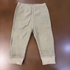 UNIQLO ベビー ワッフルレギンス カーキ 80cmのサムネイル