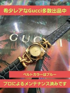 ⭐【美品希少レア】グッチGUCCI6300Lゴールド腕時計(新品電池） - メルカリ