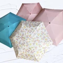 A9 折りたたみ傘 4本セット 軽量 花柄 ピンク系 まとめ売り レディースのサムネイル