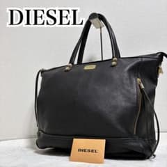【希少】DIESEL ハラコ　本革　ブラック トートバッグ　y2k ディーゼル レザー トートバッグ ロゴ ブラック y2k archive - メルカリ