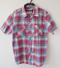 Levi's リーバイス 半袖チェックシャツ L マルチカラー 古着のサムネイル