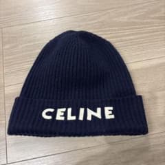 し*た様 celine ニット帽　ネイビー し*た様 celine ニット帽 ネイビー - メルカリ
