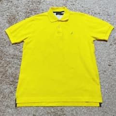 メンズ　ポロシャツ　ゴルフシャツ　nautica Mサイズ　黄色のサムネイル