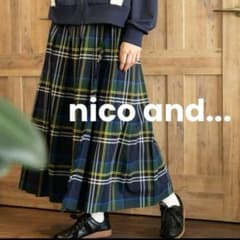 nico and... チェックツイルキルトスカート Mのサムネイル