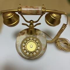 アンティーク イタリア製 電話 オニキス 大理石 - メルカリ