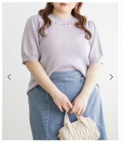 新品タグ付き クレット パールネックリブニット 4Lのサムネイル