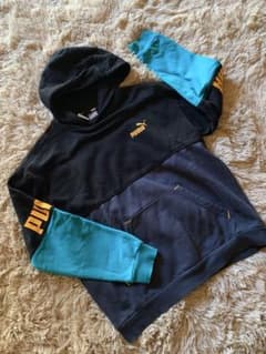PUMA フード付きパーカー ブラック/ターコイズのサムネイル