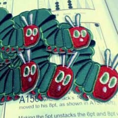 はらぺこあおむしワッペン♪５枚のサムネイル