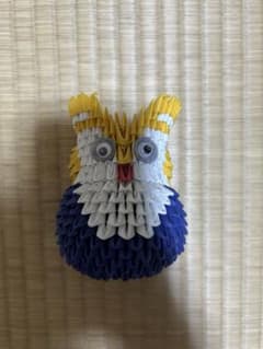紙で手作りしたフクロウのサムネイル