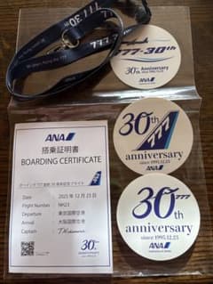 hide　ANA ボーイング777 30周年記念 搭乗証明書セット ANA ボーイング777 30周年記念 搭乗証明書セット - メルカリ