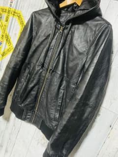 03AW極限定 archive y2k ジップパーカー 本革 ラムレザー 短丈 - メルカリ