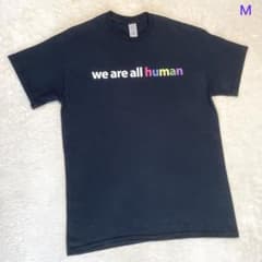 GILDAN we are all human ロゴTシャツ M ブラック 古着のサムネイル