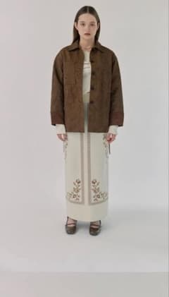 Eaphi SCARF MOTIF KNIT SKIRT IVORY - メルカリ