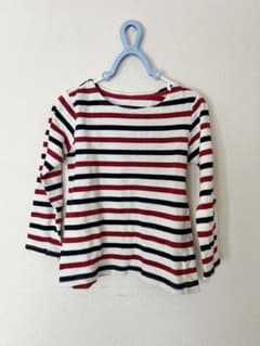 ストライプ ボーダー　長袖　春服　保育園着　110 女の子