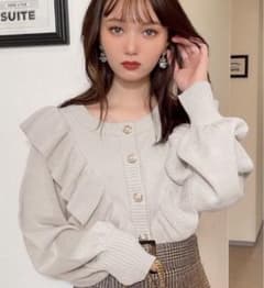 GRL フリルパールショート丈ニットのサムネイル