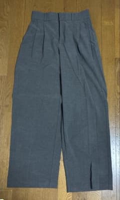 GU レディース ワイドパンツ グレー Mサイズのサムネイル
