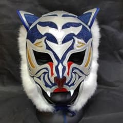 プロレスマスク/EXタイプ/四代目/新エラスラメブルー/革銀/タイガーマスクのサムネイル