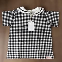 apres les cours セーラー襟ギンガムチェックシャツ 110のサムネイル
