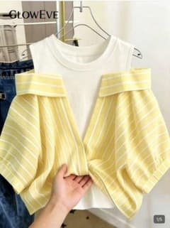 GLOWEVE オフショルダー ビスチェ風 トップスのサムネイル