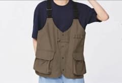 完売　GU　ジーユー　ウィンドプルーフマルチポケットリラックスフィットベストのサムネイル