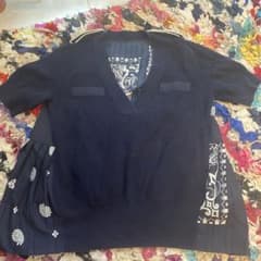 sacai バックプリーツ　ニット　トップスのサムネイル