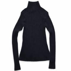 MOUSSY マウジー ハイネック リブニット セーター 長袖 ブラック Fのサムネイル