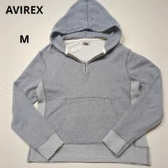 AVIREX】ハーフジップパーカー M グレー 綿100% 厚手 美品 - メルカリ