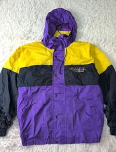 Gett ゲット フィッシングジャケット L 紫 黄 レトロ