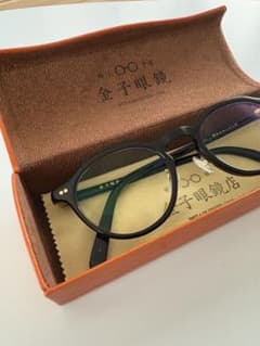 【新品未使用】金子眼鏡店　黒眼鏡　kc75 度なしのサムネイル