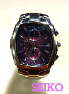 【動作品】 SEIKO WIRED 7T92-0HT0 トノー型 クロノグラフのサムネイル