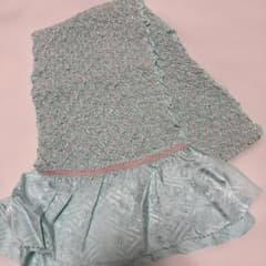 帯揚げ絞り　しぼり　水色ピンク