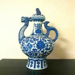 壺　陶器　美術品　工芸品　景徳鎮　水差し　龍　こまいぬ m34780454053_1.jpg?1714831447