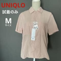 Thumbnail of 【試着のみ】UNIQLO　シアーコットンシャツ 半袖　くすみピンク