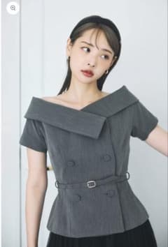 公式完売 polaura オフショルカラーダブルボタンジャケット - メルカリ