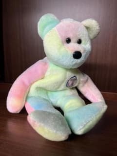 Ty Beanie Babies ぬいぐるみ バースデーベア パステルのサムネイル