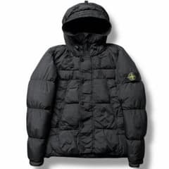 希少 ストーンアイランド ロゴ ダウン アウター ガーメントダイ