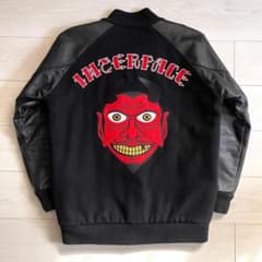 INTERFACE インターフェイス レザー スタジャン スタジアムジャンパー 