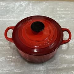 ル・クルーゼ ココット・ロンド 16cm チェリーレッド IH対応 - メルカリ