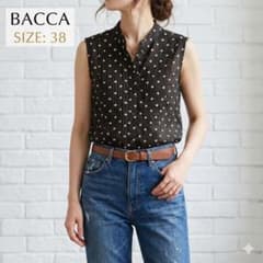 BACCA バッカ トゥモローランド ドット柄 ノースリーブ ブラウス 38