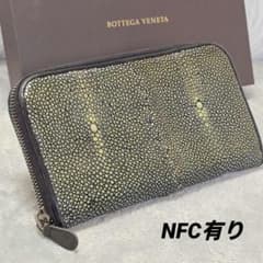 BOTTEGA VENETA スティングレー エイ革 ラウンドジップ長財布NFC BOTTEGA VENETA スティングレー エイ革 ラウンドジップ長財布NFC