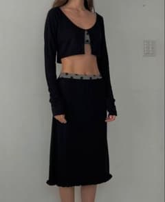 スカート draw drawers Eyelet Knit Pajama Skirt draw drawers Eyelet Knit Pajama Skirt - メルカリ