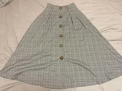 専用　ジュエティ　チェック　台形　ロングスカートのサムネイル