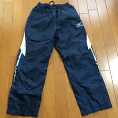 ミズノ ジャージ パンツ　裏起毛　キッズ　140  ネイビーのサムネイル